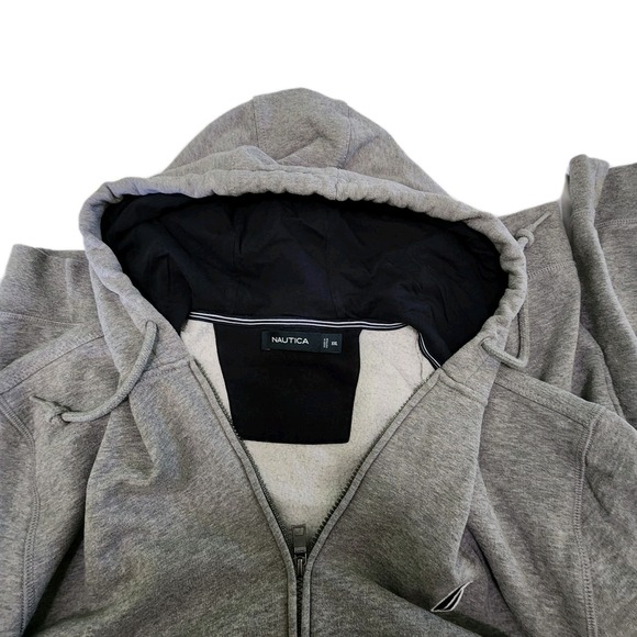 Nautica 2XL Gray/ Hoodie Jacket/ Zip Up With Pockets. - Picture 5 of 7